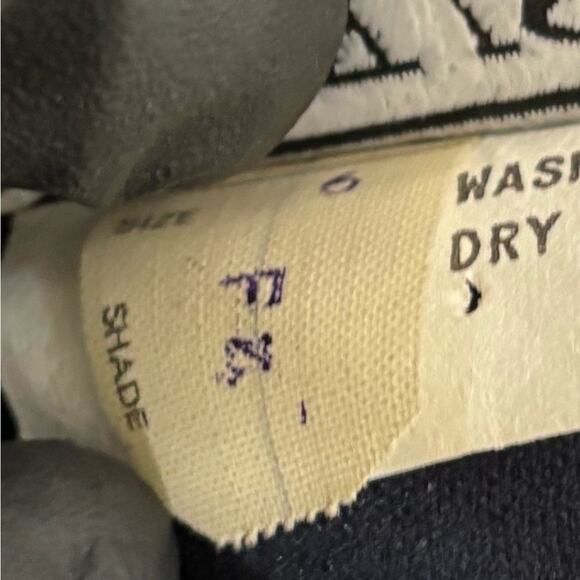 Vintage 80s DW3 Navy Drapped Cocktail Disco Dress size 6 - Picture 6 of 7